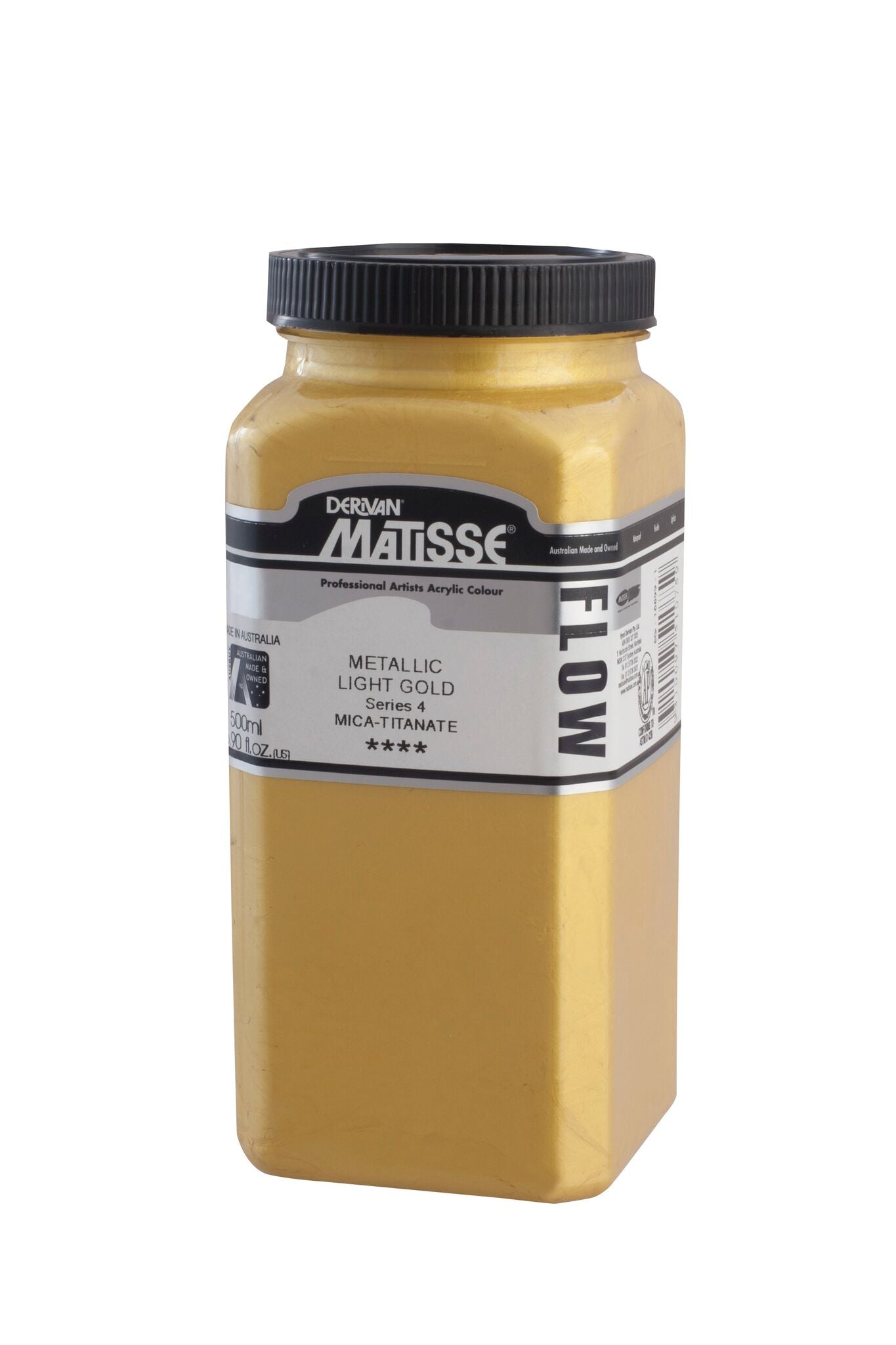 Matisse Flow 500ml Metallic Light Gold - theartshop.com.au