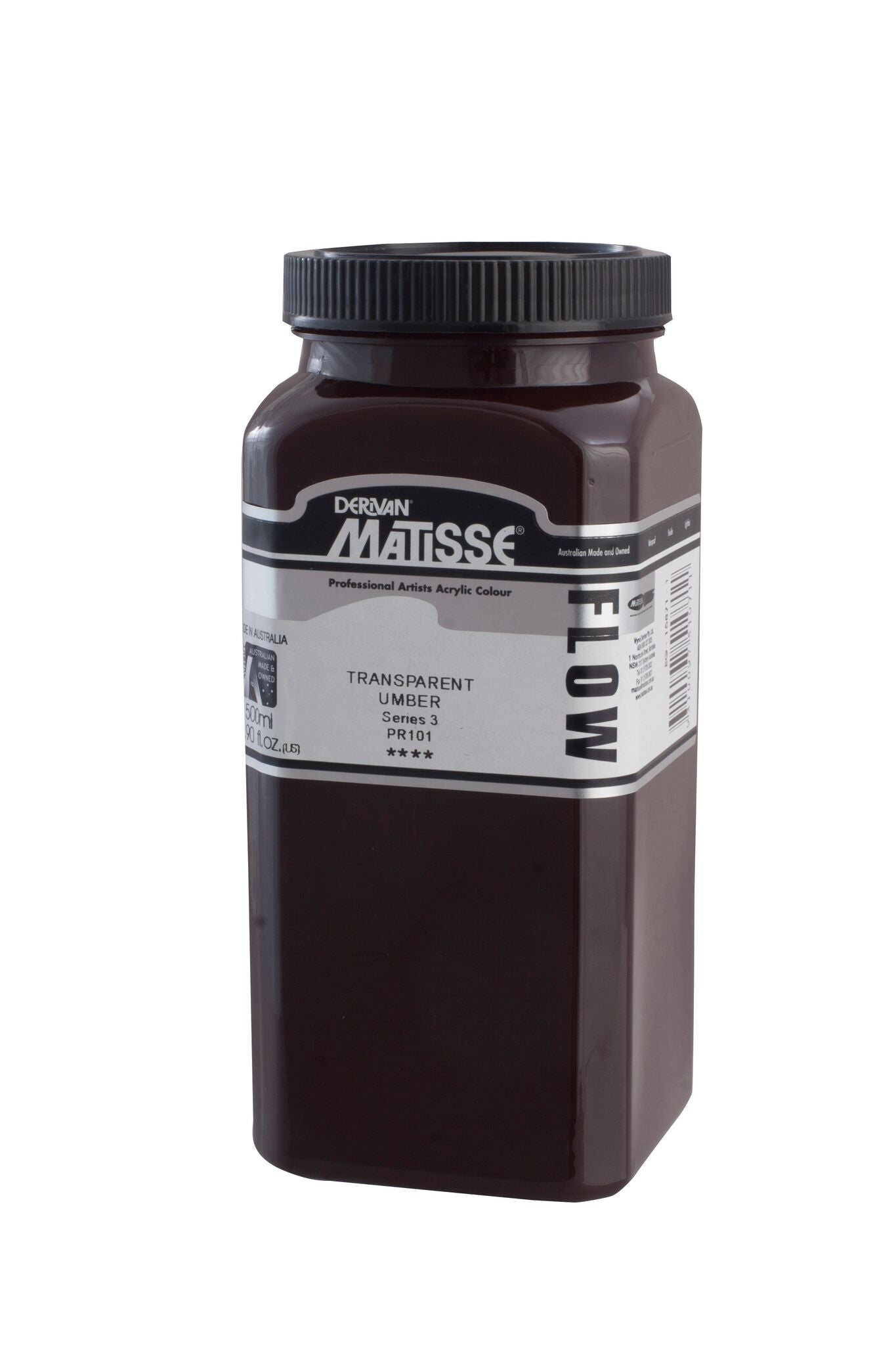 Matisse Flow 500ml Transaprent Umber - theartshop.com.au