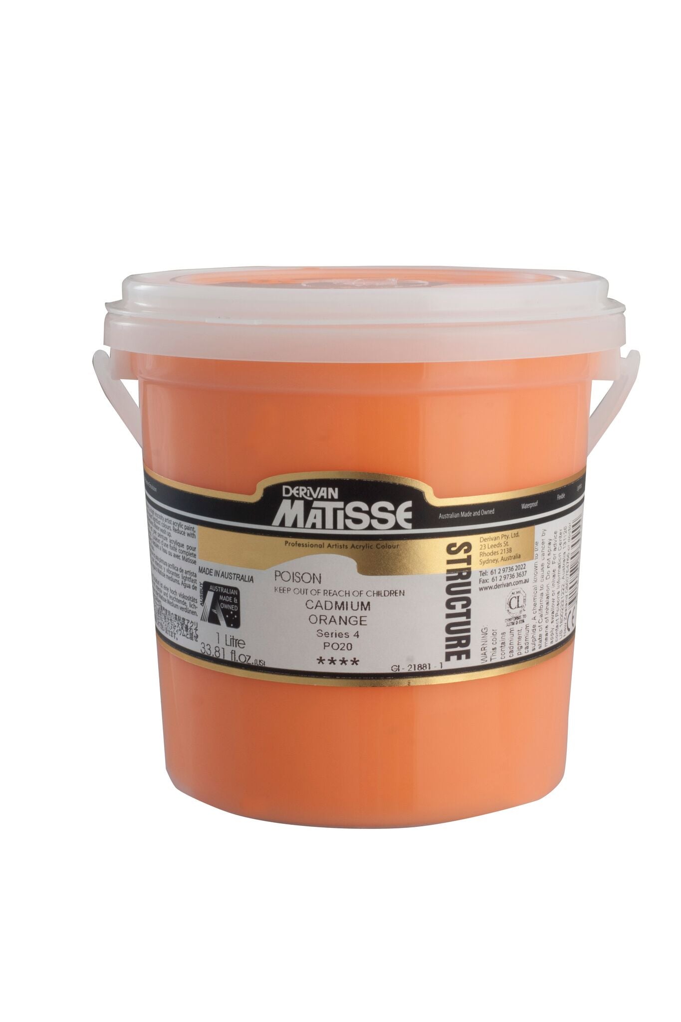 Matisse Structure 1 Litre Cadmium Orange - theartshop.com.au