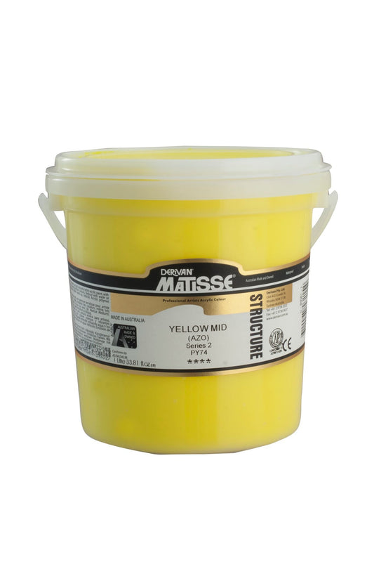 Matisse Structure 1 Litre Yellow Mid Azo - theartshop.com.au