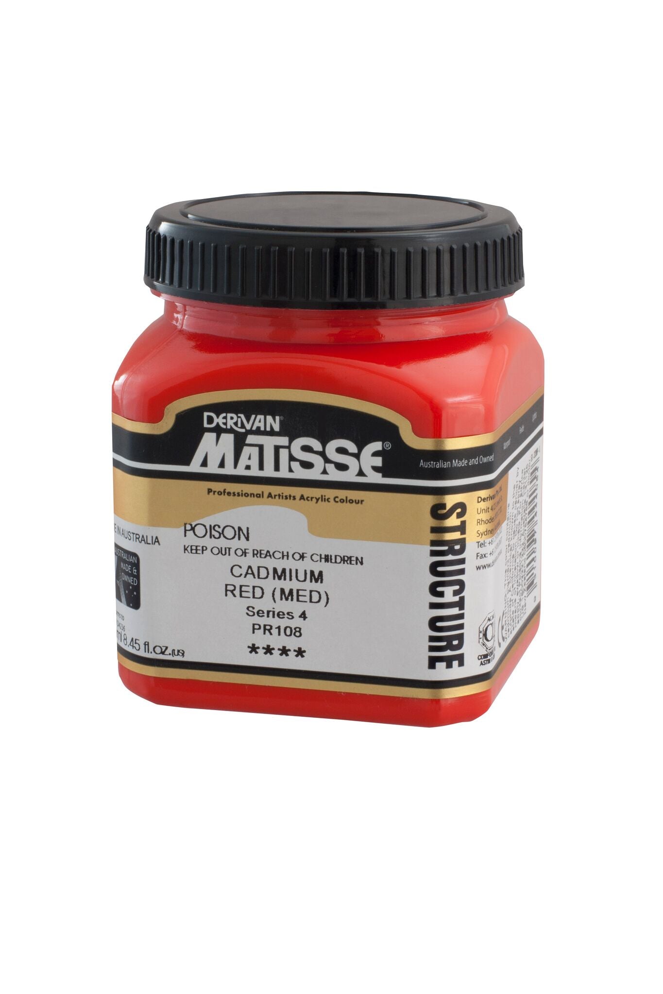 Matisse Structure 250ml Cadmium Red Medium - theartshop.com.au