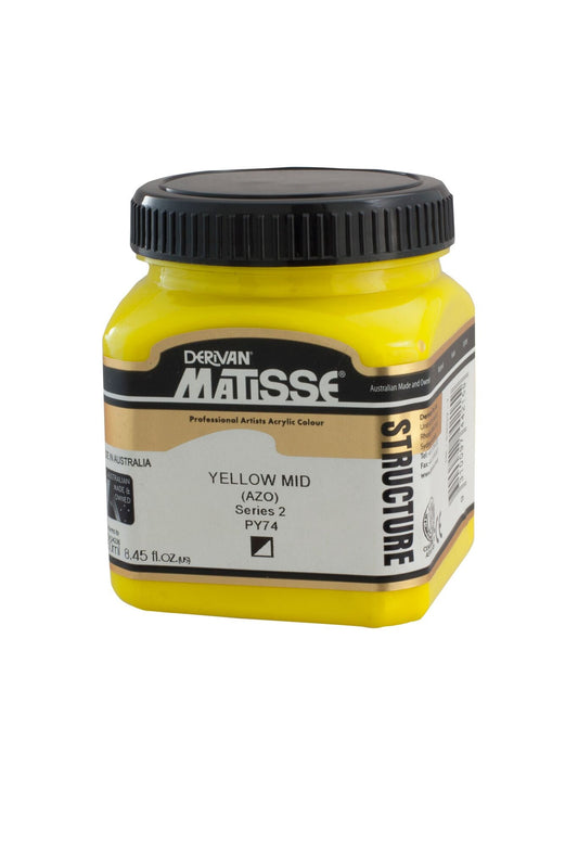 Matisse Structure 250ml Yellow Mid Azo - theartshop.com.au