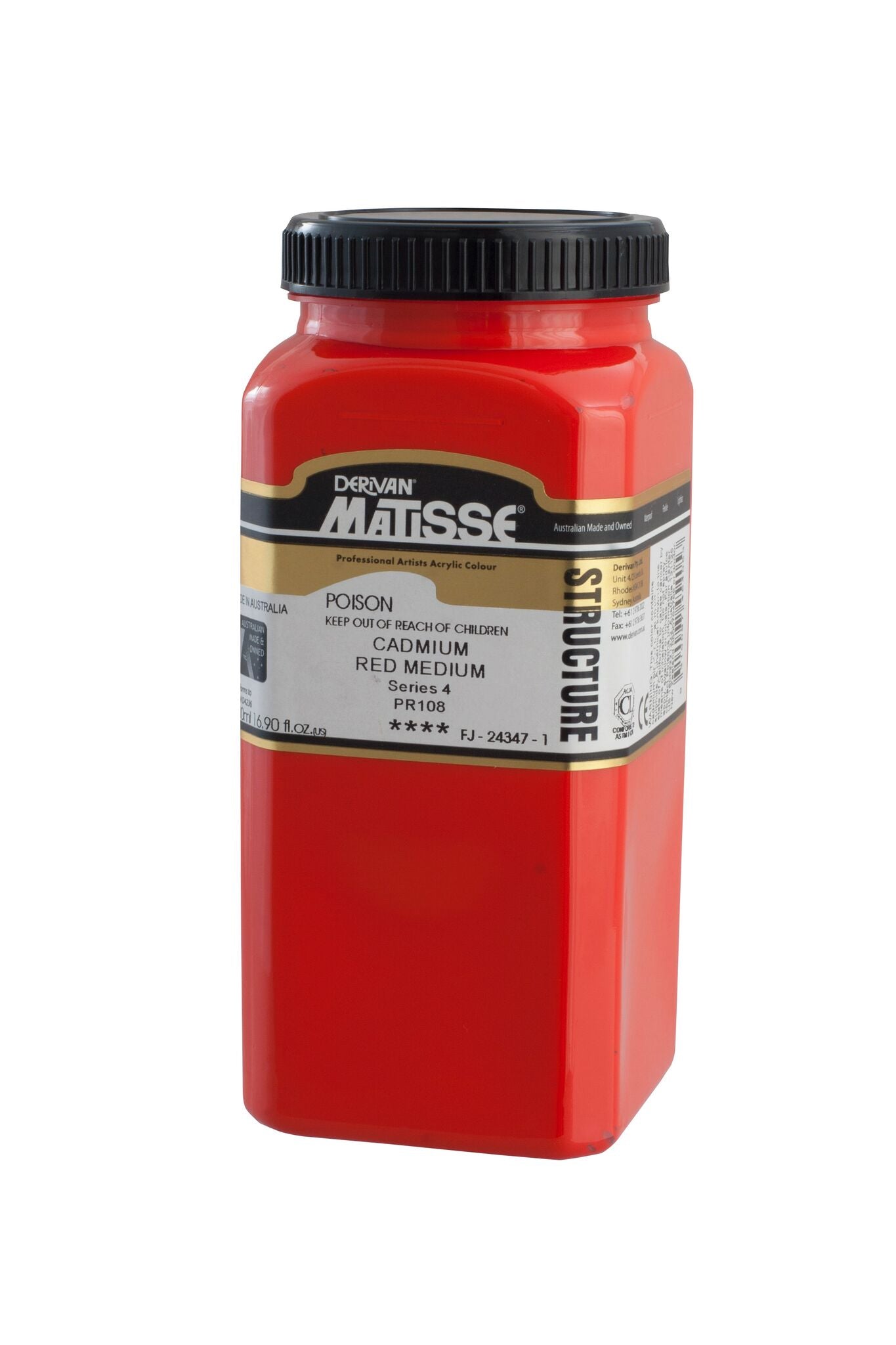 Matisse Structure 500ml Cadmium Red Medium - theartshop.com.au