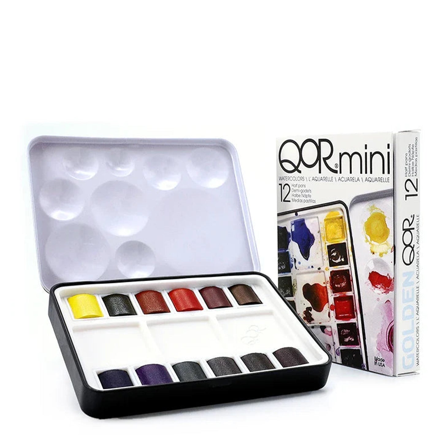 QoR Watercolor Mini Half Pan Set 12