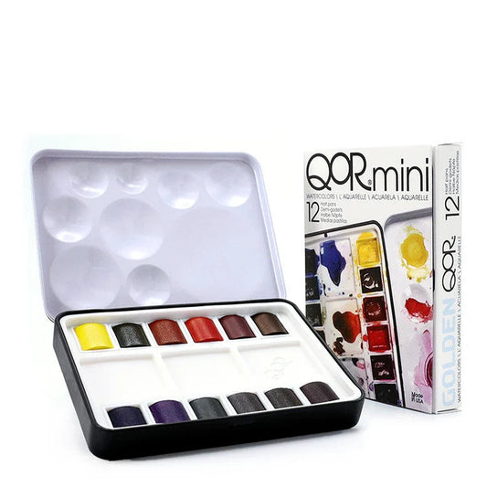 QoR Watercolor Mini Half Pan Set 12