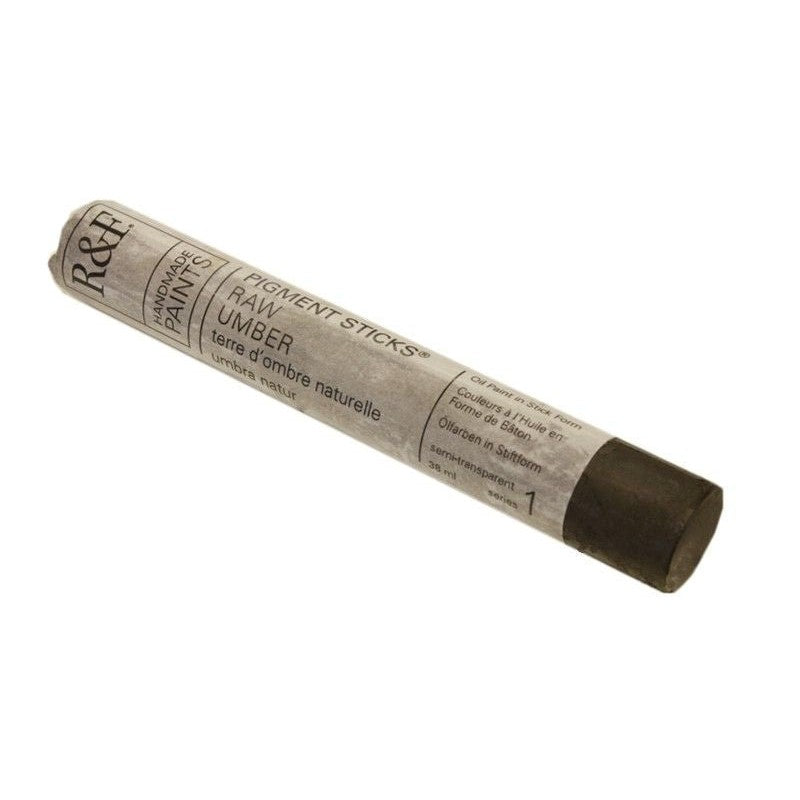 R&F Pigment Stick 38ml Raw Umber - theartshop.com.au