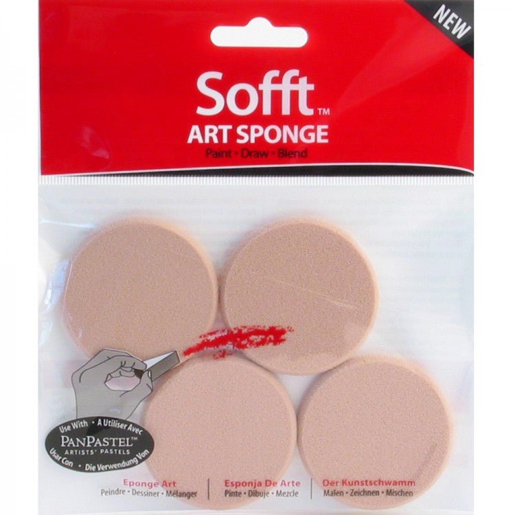 Sofft Art Sponge Round Pkt 4 - theartshop.com.au